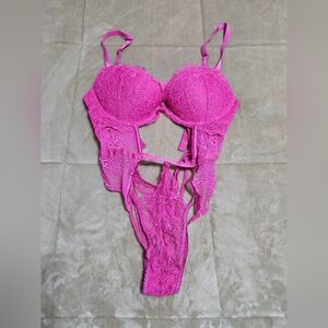 Victoria's Secret Pink Lace bodysuit